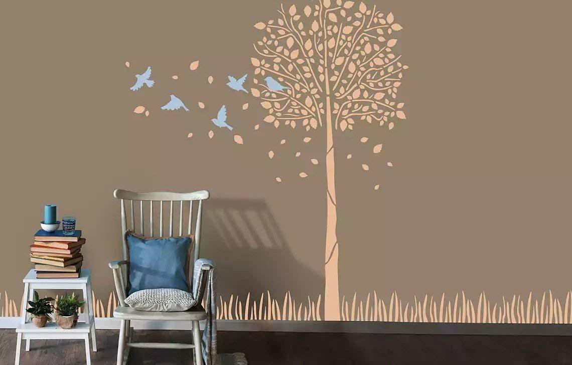 Designer Wall Stencil Reusable Wall Painting Stencil for Home / Office Decoration